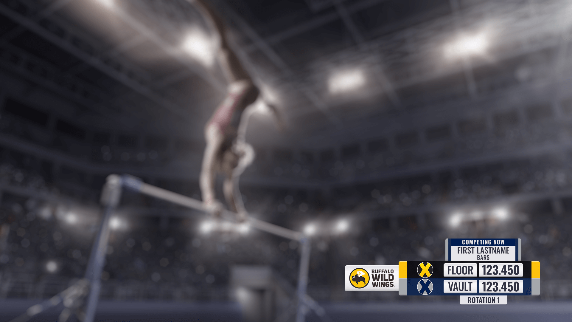 College Gymnastic Scorebug