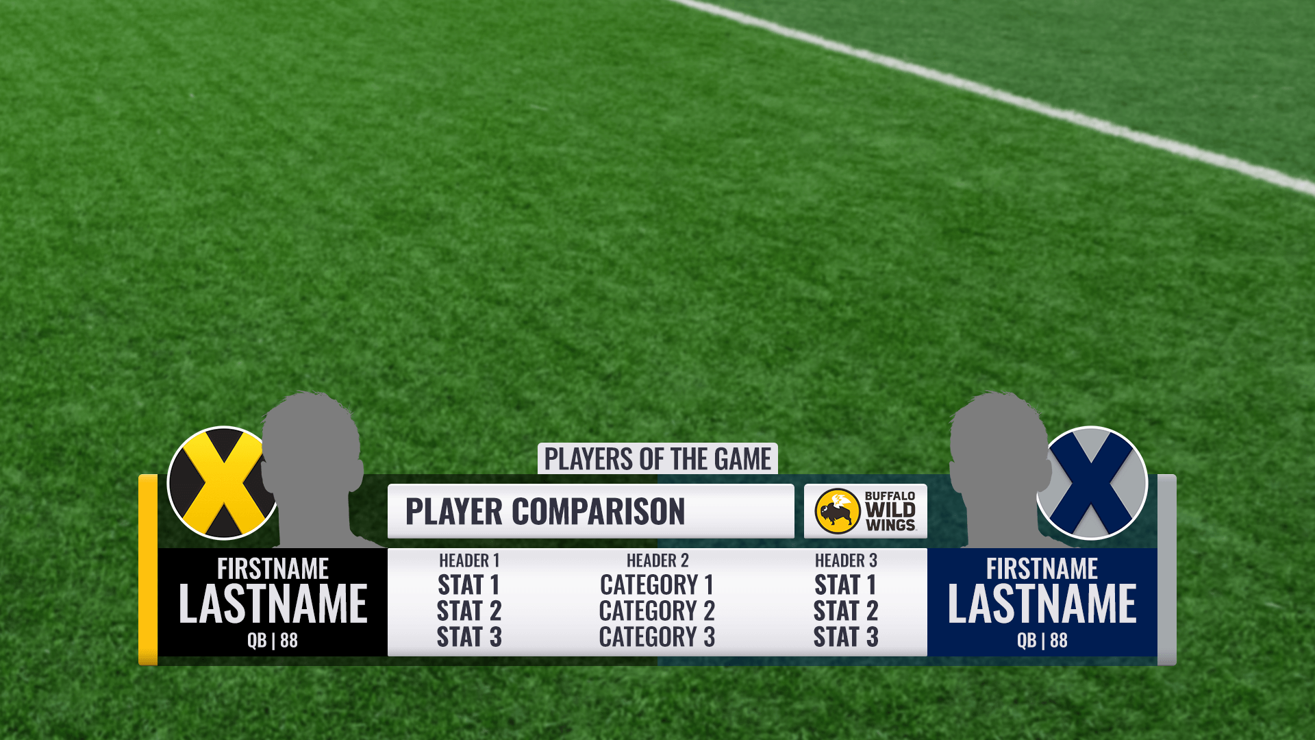 Lower Half Athlete Comparison Graphic